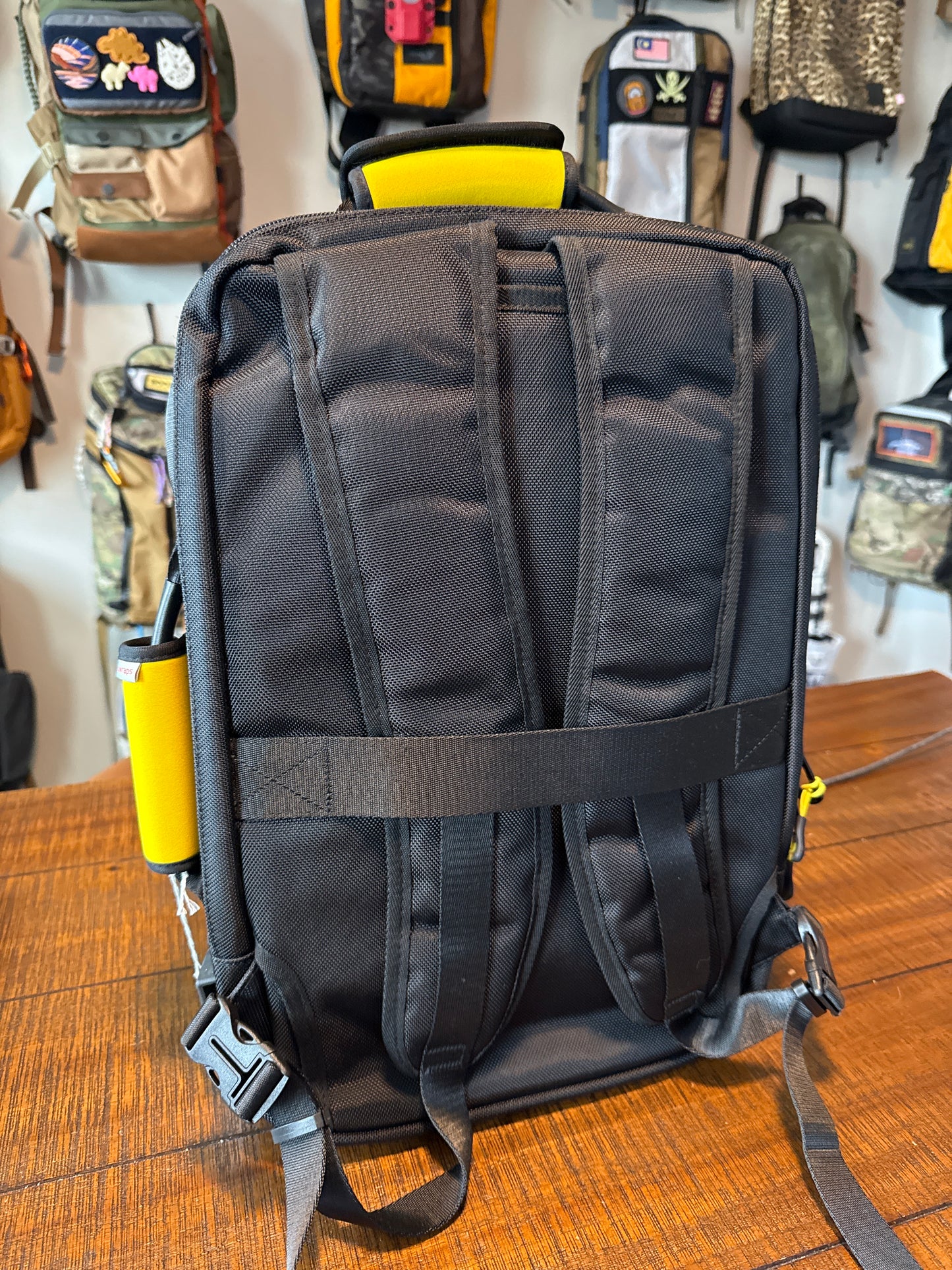 Discontinued, funky, black commuter backpack