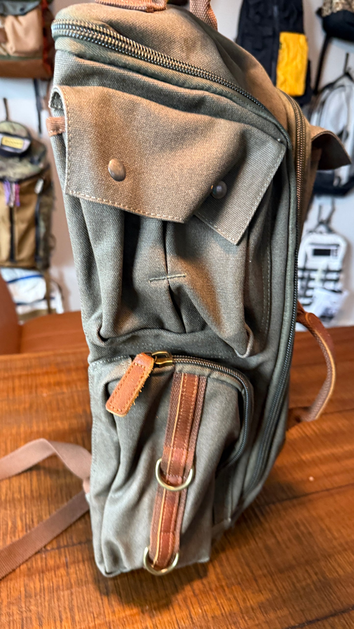 No Name Waxed Canvas Backpack
